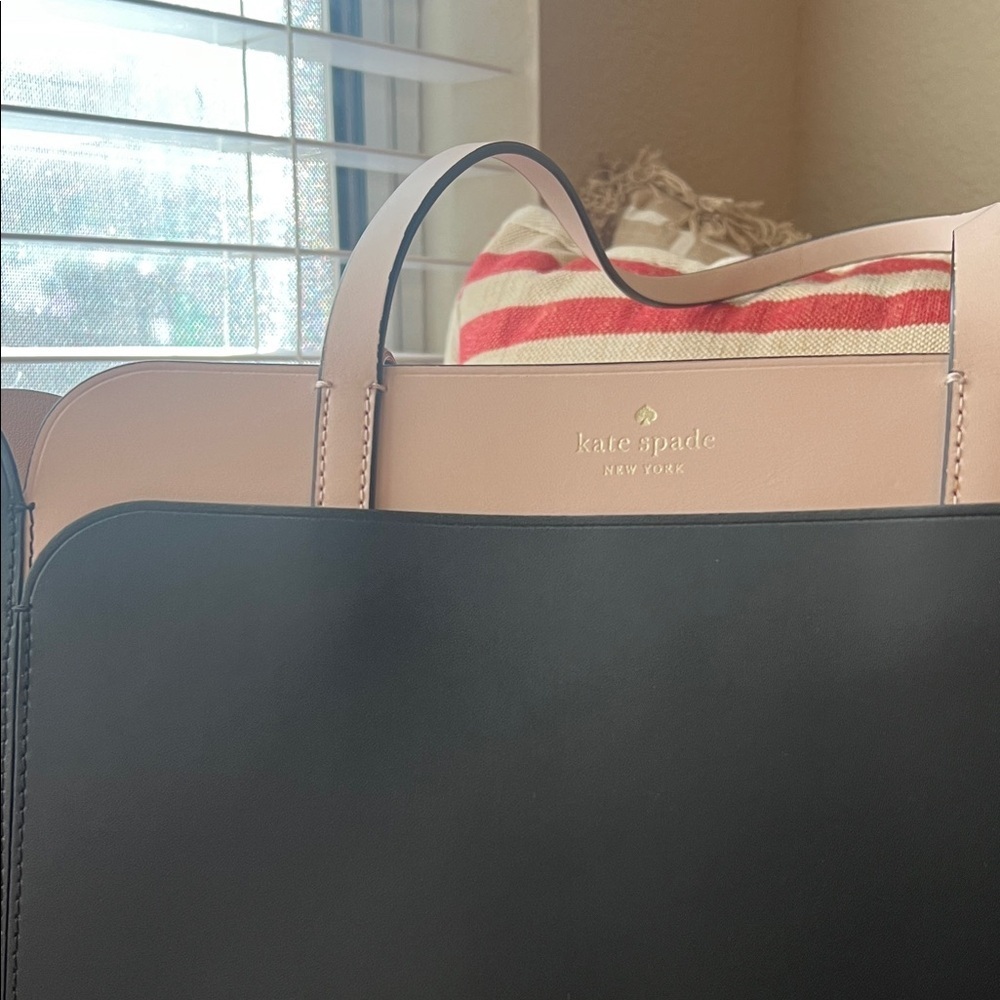 Kate Spade Magnolia street large Black and Light Pink Tote Bag - Picture 2 of 5